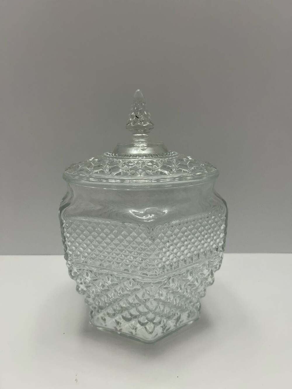 Vintage Anchor Hocking Wexford Cookie Jar & Lid Wexford by Anchor Hocking 10 1/2